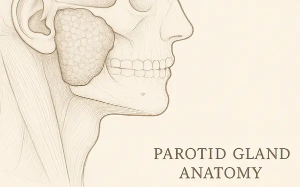 parotid gland anatomy side view with Stensen's duct illustration