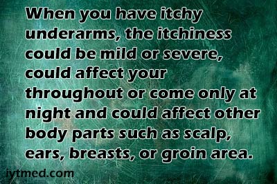How do you treat itchy underarms?