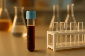Laboratory test tubes with blood samples illustrating low hemoglobin level testing and clinical diagnostics