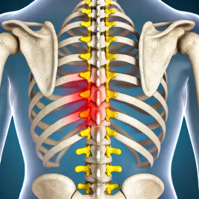 severe middle back pain