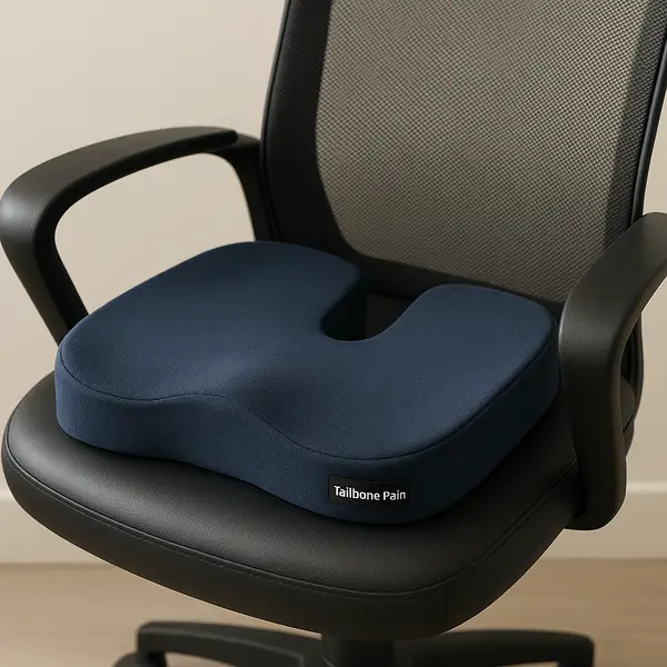 U-shaped orthopedic cushion for tailbone pain relief, coccyx support for sitting, memory foam seat pad