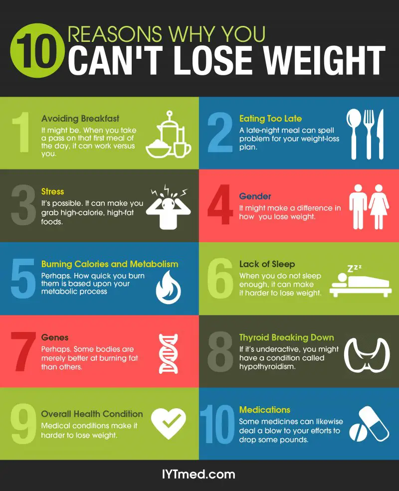 10 reasons Why You Can’t Lose Weight