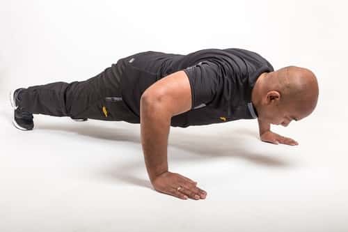 In the standard pushup, the following muscles are targeted: chest muscles, or pectorals, shoulders, or deltoids, back of your arms, or triceps, abdominals, the “wing” muscles directly under your armpit, called the serratus anterior.