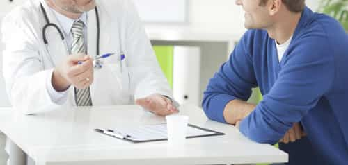 Man with Hyperprolactinaemia visiting doctor